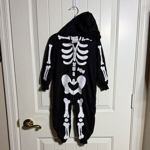 Children's Skeleton Jumpsuit Costume - Black and White